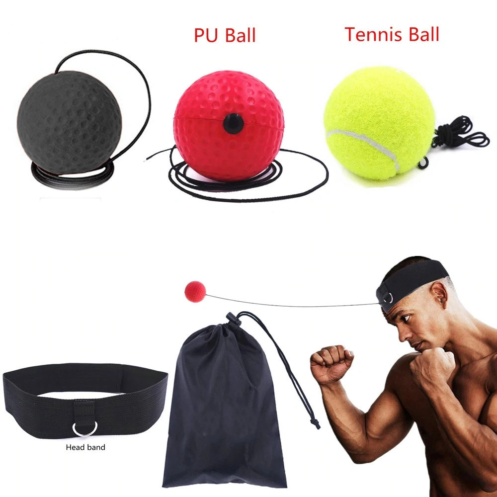 Punching Reflex Ball Samsak Tinju Boxing Speed Punching Reaction Agility Training 3 PCS - DS212 - Black / Reaction Speed