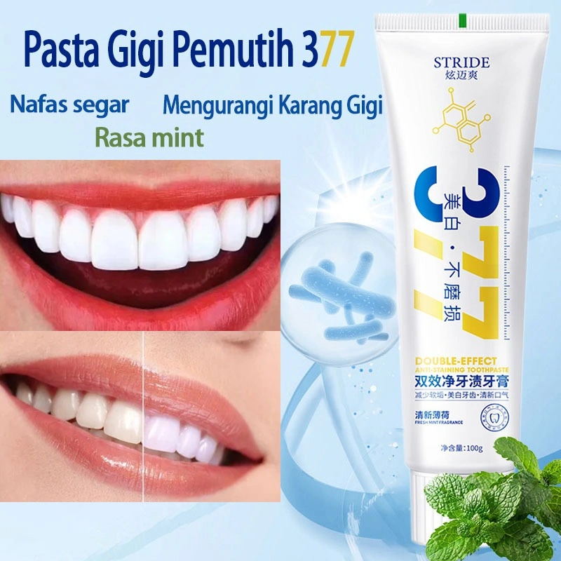 Pasta Gigi Pemutih 100g Pasta Gigi untuk Napas Segar Membersihkan Plak Gigi Mengurangi Bakteri