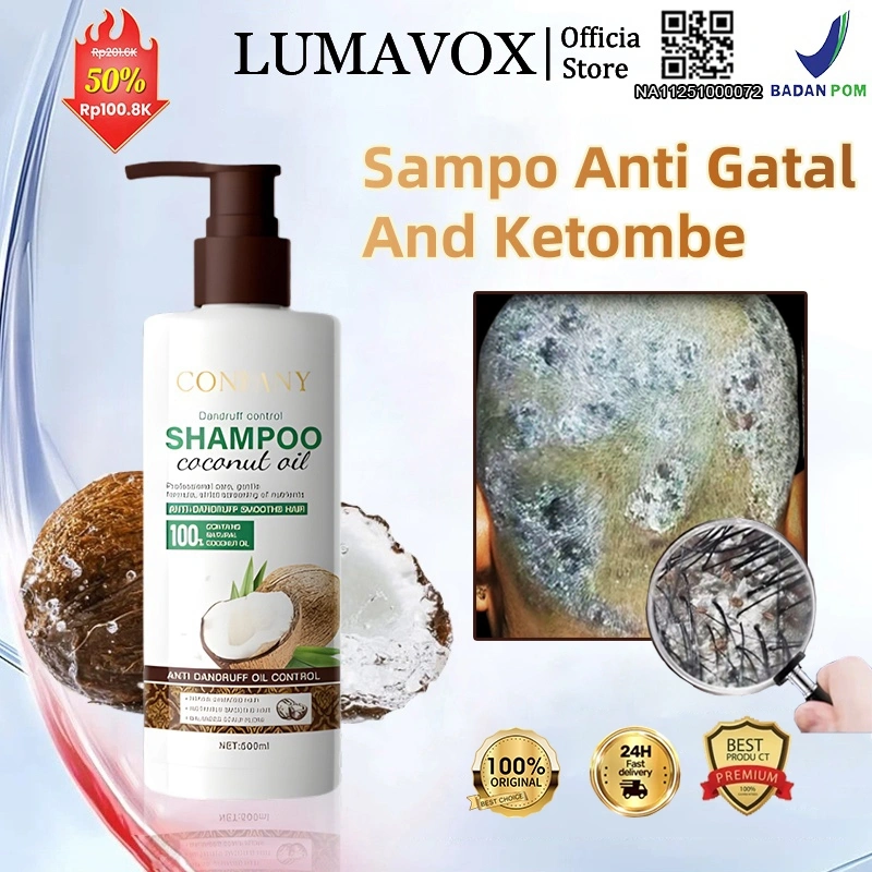 LUMAVOX Shampoo Anti Ketombe 500ml Sampo Anti Gatal And Ketombe Psoriasis Kulit Kepala Penghilang Ketombe Shampoo Oil Control Shampoo Anti-dandruff