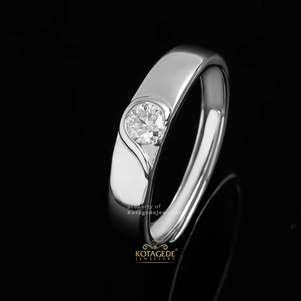 Kotagede Jewellery - Cincin Berlian Pria Anniversary Moissanite GRA 1 Ct | Kirim Dalam 1 Hari!