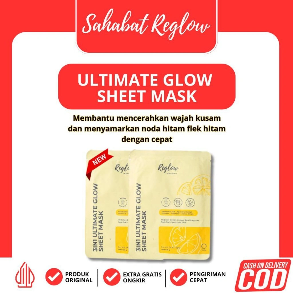 NEW Reglow 3 in 1 Ultimate Glow Sheetmask With Jeju Lemon