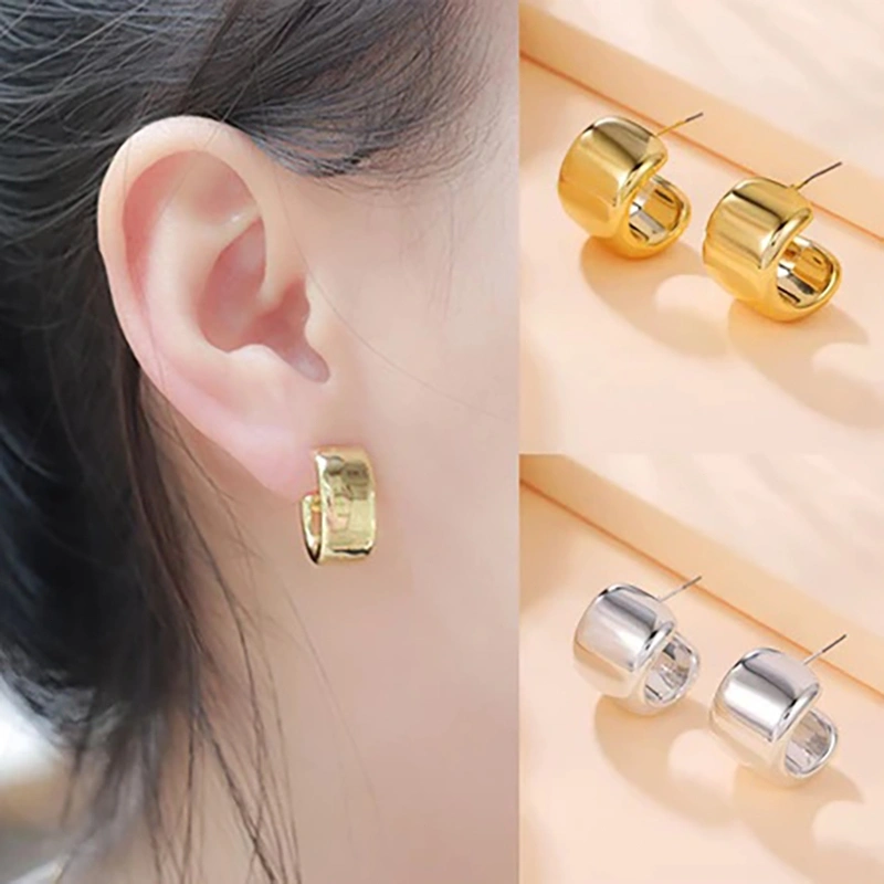 Anting Polanco Berbentuk C untuk Wanita, Gaya Paduan Vintage yang Elegan