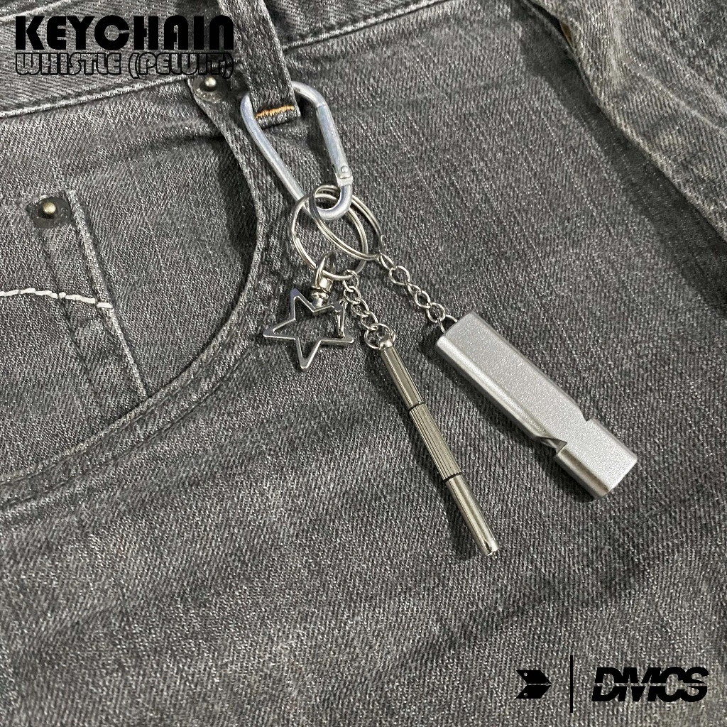 DMCS - Keychain Carabiner Skena / Gantungan Kunci / y2k / Keychain Skena / Accesories Peluit Whistle