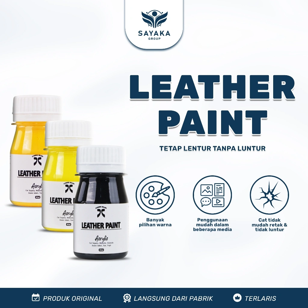 Sayaka - Cat Sepatu Tas Kulit Midsole Leather dan Pabric Paint Acrylic Kanvas Sol Sneakers Akrilik