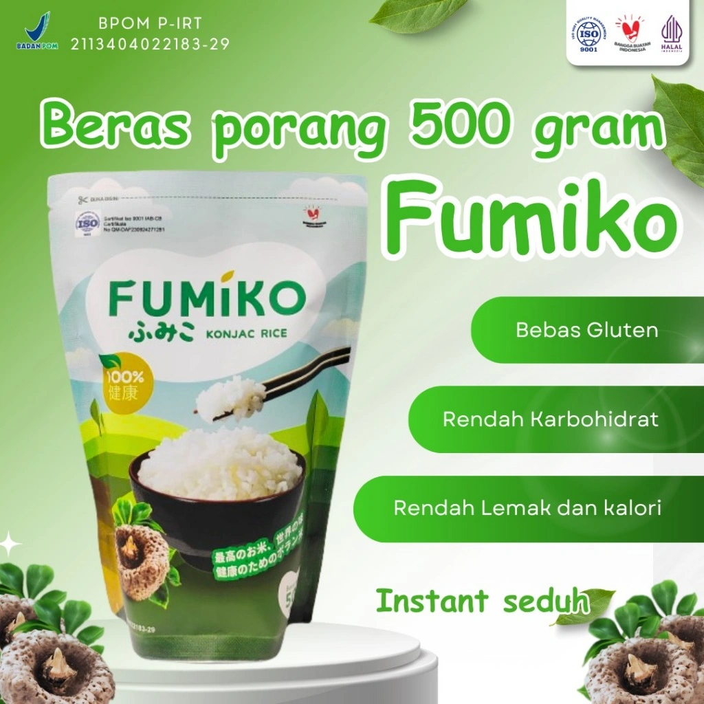 Fumiko Beras Porang Instan Praktis Kemasan 500gr