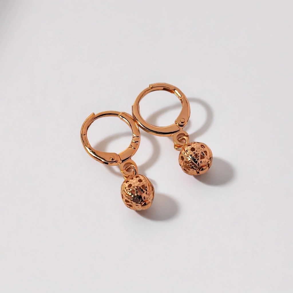 Anting Hook Bola Xuping Lapis Emas 22k Anti Karat - Anting Gantung Wanita Model Minimalis 5mm/8mm