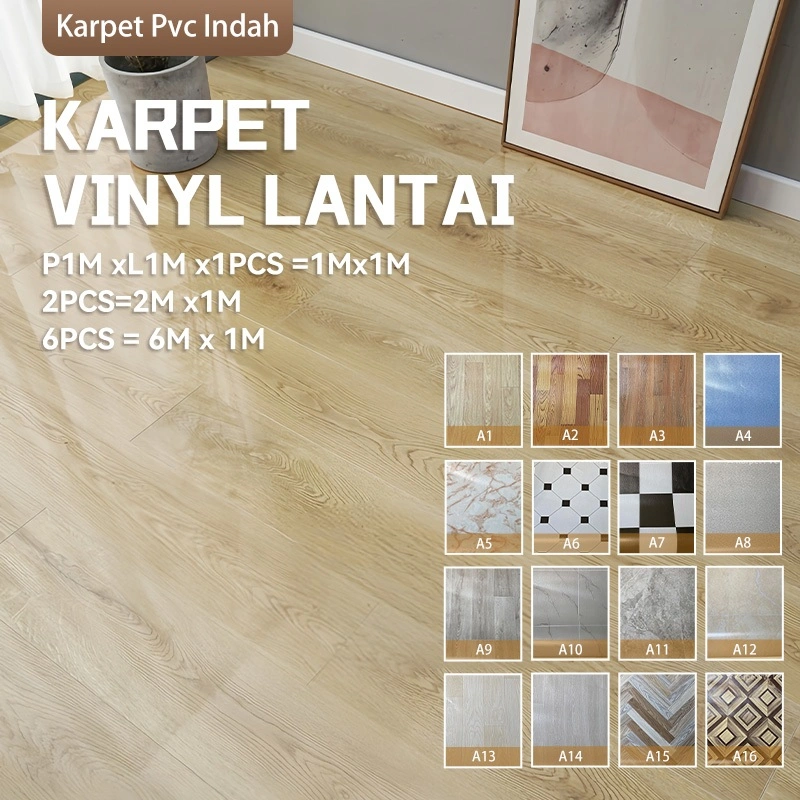 Karpet Vinyl Anti Air 0,35mm Tebal - 1m×1m, Tanpa Bau, Kualitas Bagus & Pengiriman Cepat