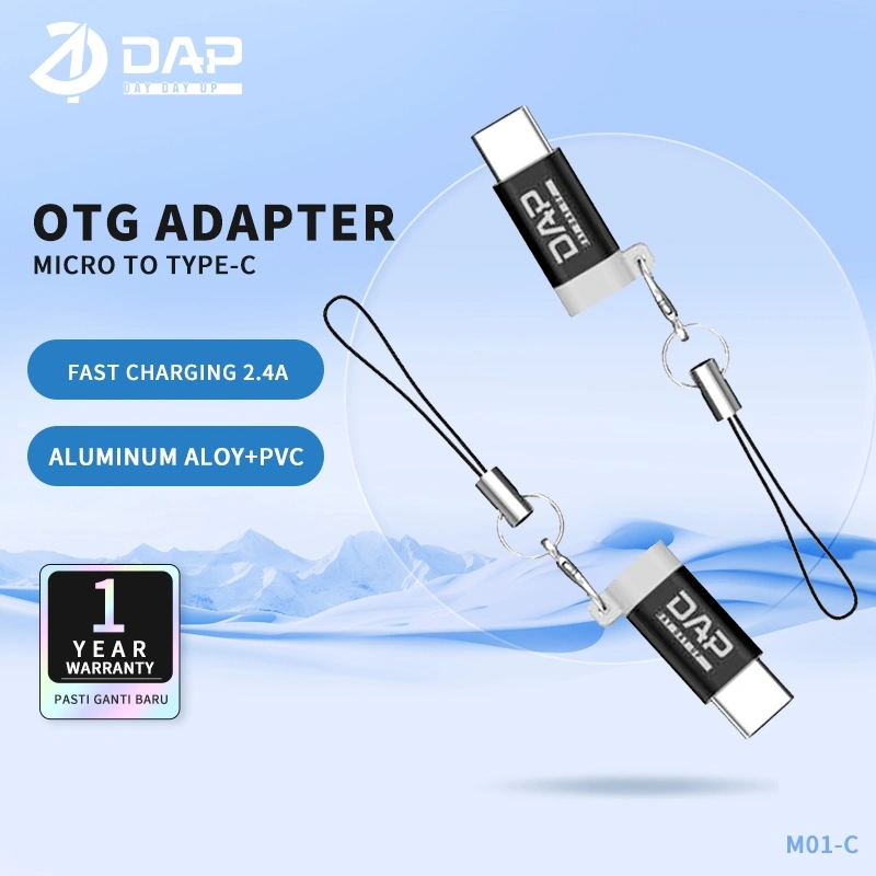 DAP-M01-C OTG Adapter Micro to Type C Suport to All Device - Garansi Resmi 1 Tahun