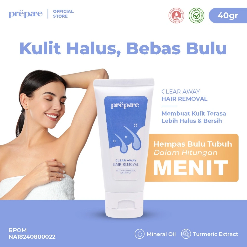 Prepare - Pembersih Bulu Ketiak Penghilang Bulu Kaki Remover Bulu Ketiak 4 in 1 Hair Removal Cream