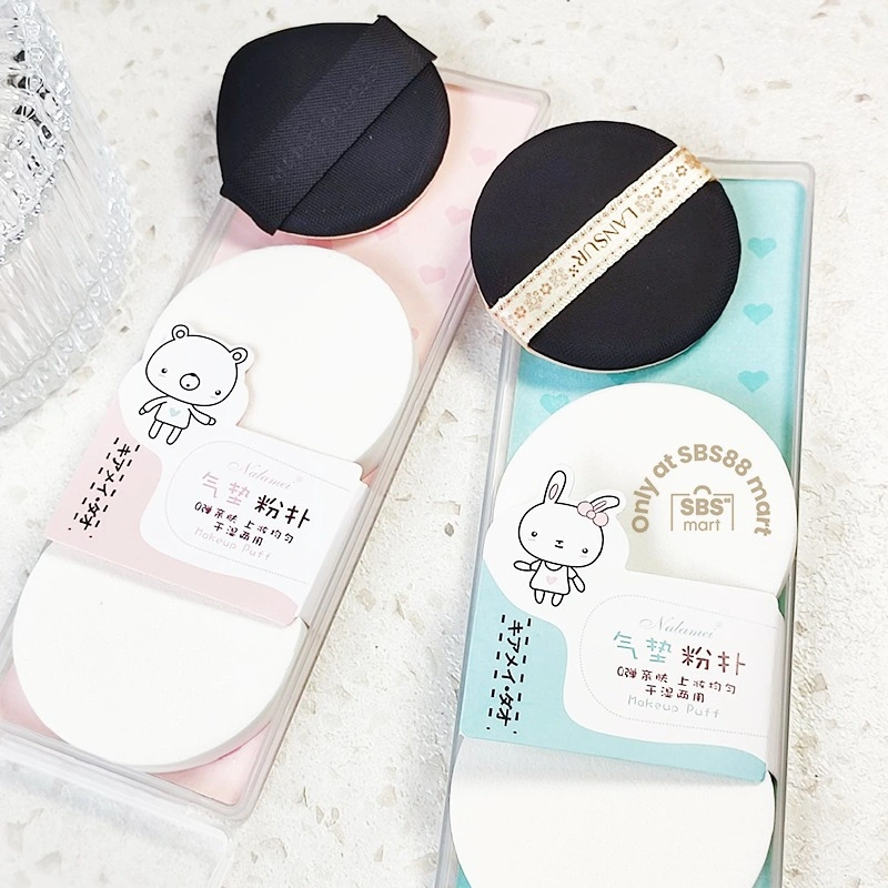 Spon Bedak Set isi 3 - Spons Bedak Cushion Set Box - Beauty Spons Puff Cushion 3in1 - Beauty Tools Makeup