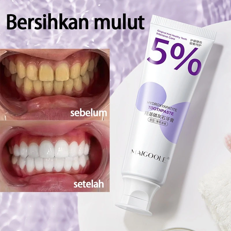 Pasta Gigi Pemutihan Hidroksiapatit 100g Pasta Gigi Perbaikan Enamel Menghilangkan Noda Gigi