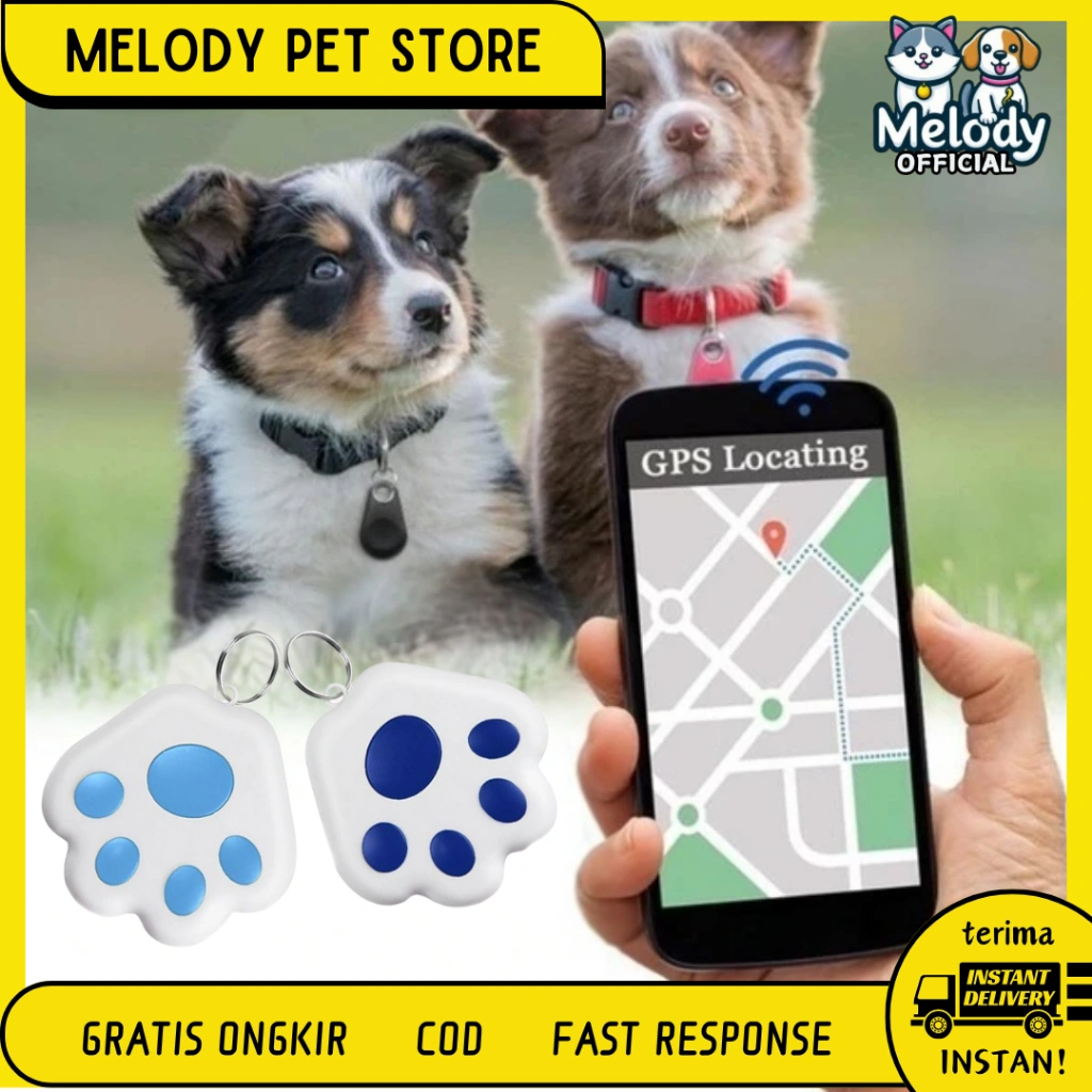 COD/INSTAN melodipetshop GPS PELACAK Two Way Alarm Selfie GPS Tracker Key Finder Anti-Lost Device Pet Locator PETKIT
