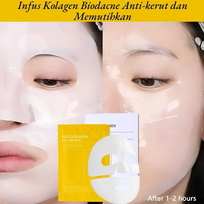 ❤️COD&GRATIS ONGKOS❤️ Masker Biocollagen / Masker Emas Anti Kerut / Perawatan Kulit Kencang & Lembab / Masker Wajah Pencerah Instan / Masker Wajah Yang Dapat Diserap/ 24 Jam Pelembab Intensif