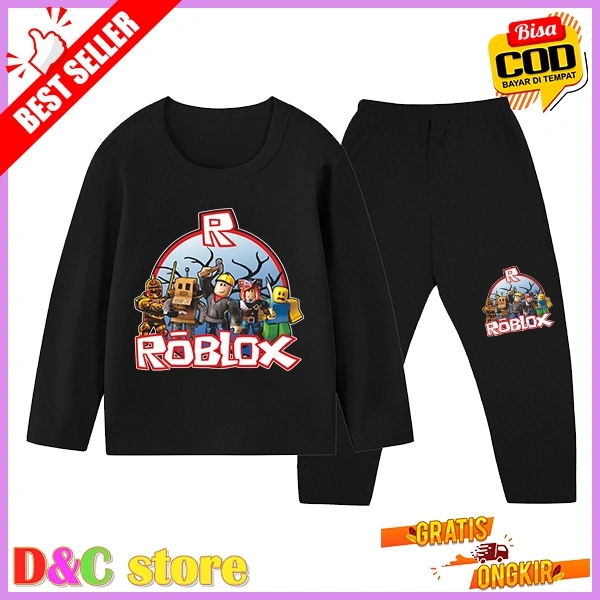 Roblox Baju Tidur Anak Piyama Stelan Panjang Ukuran 1 Sampai 10 Tahun