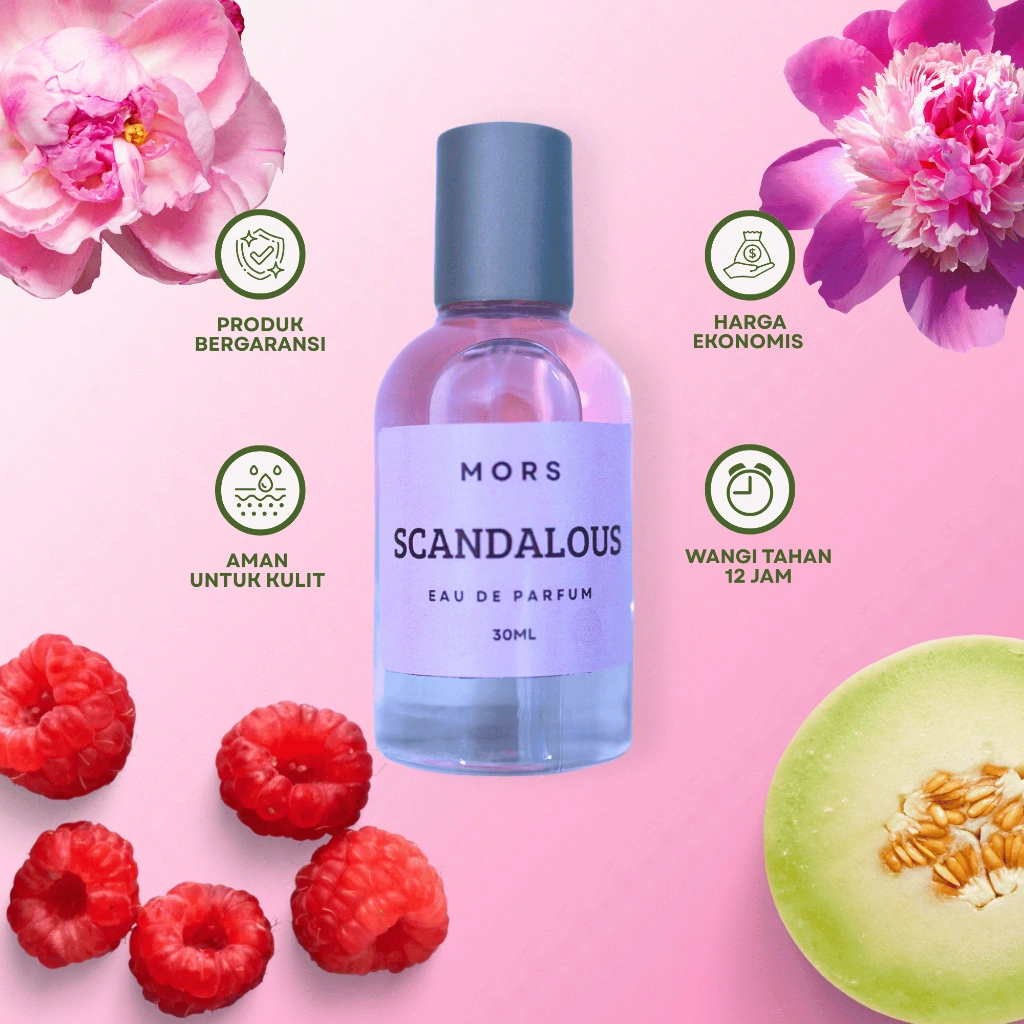 MORS - Scandalous Parfum Wanita | EDP Premium 35ml | Wangi Sweet Floral Tahan Lama 12 jam