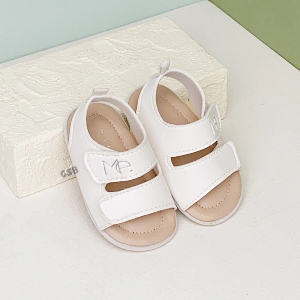 sepatu bayi sandal bayi prewalker bayi umur 2-12 bulan model casual S07 Putih