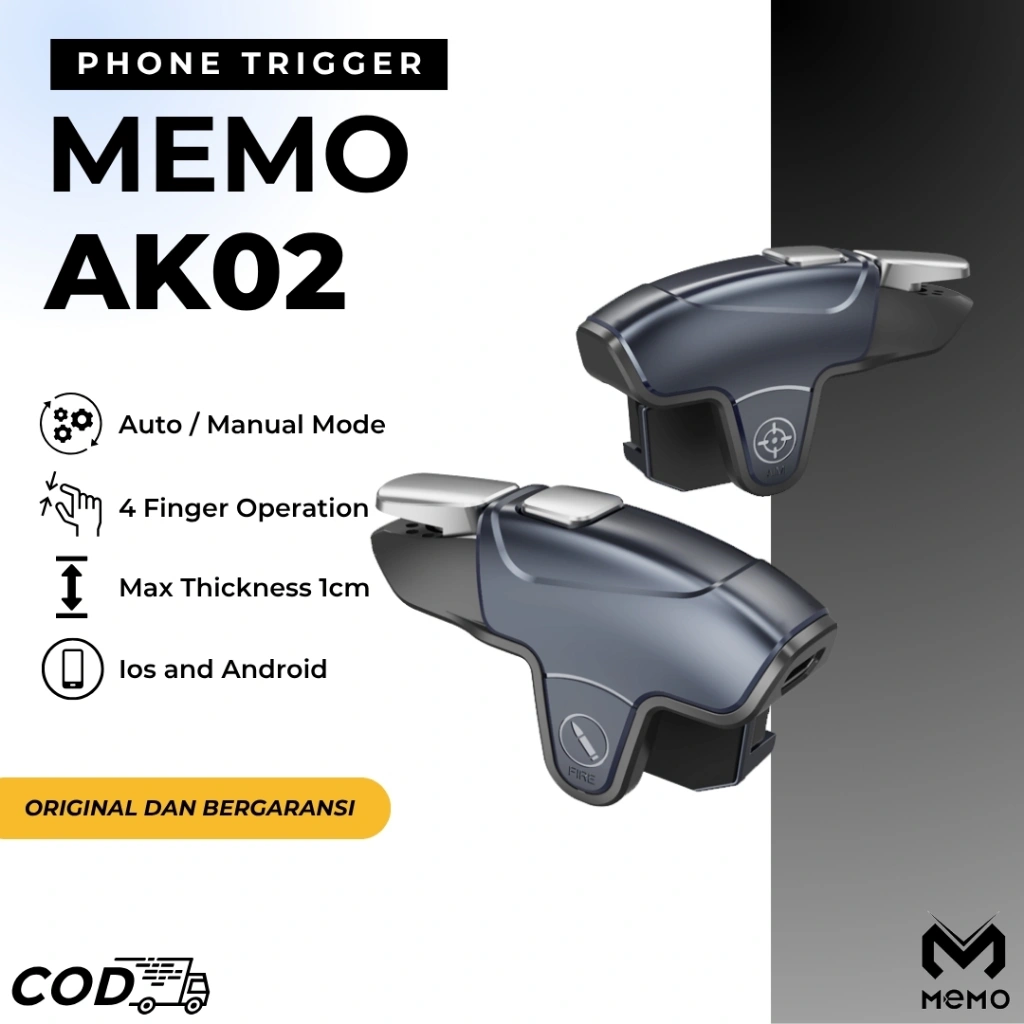 Memo Ak02 Automatic Trigger Controller l1 r1 Gaming For Mobile Phone