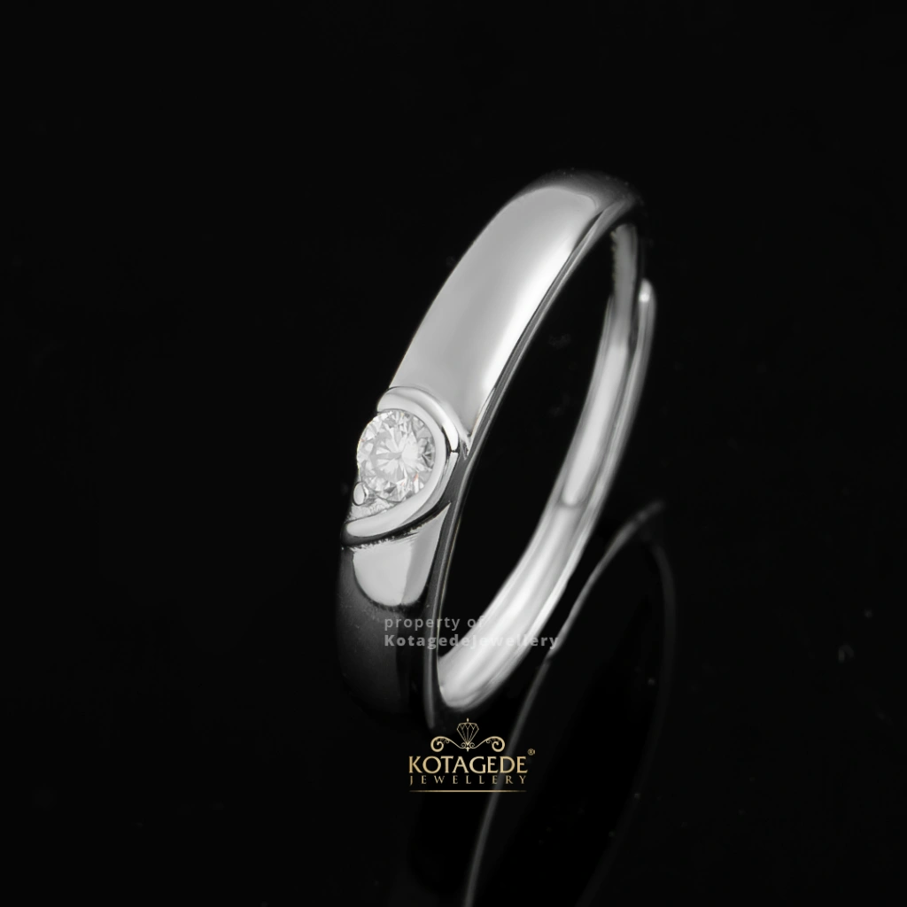 Kotagede Jewellery - Cincin Berlian Wanita Anniversary Moissanite GRA 1 Ct | Kirim Dalam 1 Hari!