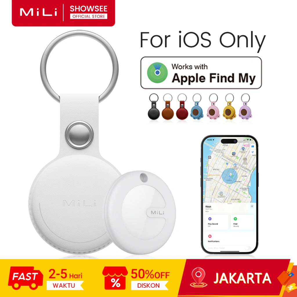 [iOS Only] MiLi Mitag Go GPS Tracker IP65 Waterproof 120m Smart Tag Pelacak GPS