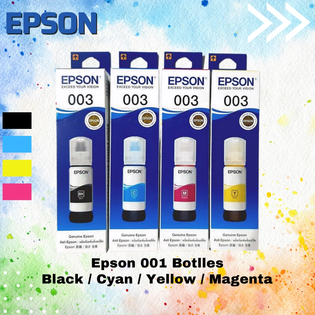 1 Set Tinta EPSON 003 Original Printer L1110/L1210/L1250/L3110/L3116/L3150/L5190/L5290