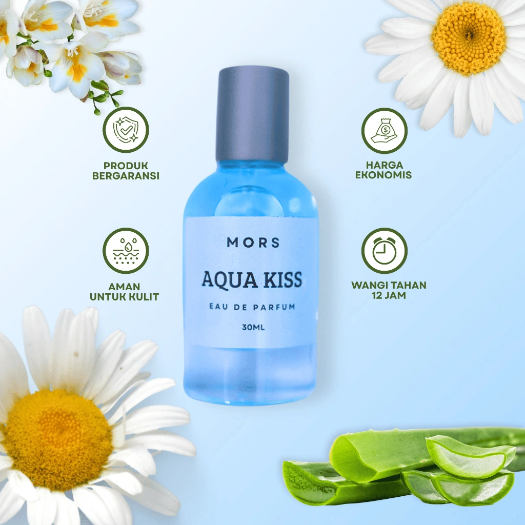 MORS - Aqua Kiss Parfum Unisex Pria Wanita | EDP Premium 35ml | Wangi Floral Segar Tahan Lama 12 jam