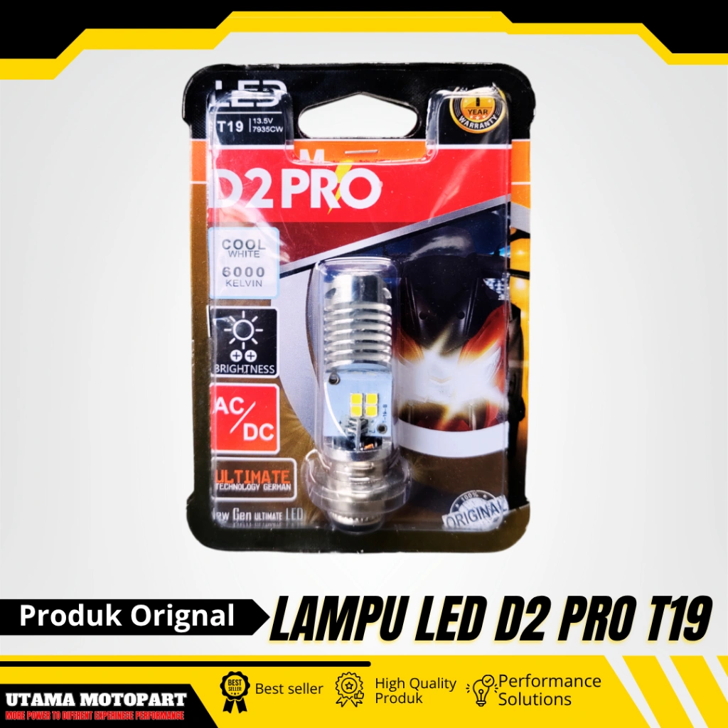 LED-HL t19 DEPAN MOTORPUTIH H4 AES VIXION BYSON R15 VERZA CB150R KLX NINJA CB150R STREETFIRE,