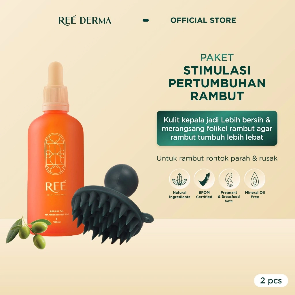 Ree Derma Wellness - Bundle Special Price - The Scalp Massager & Hair Oil Repair 100ML