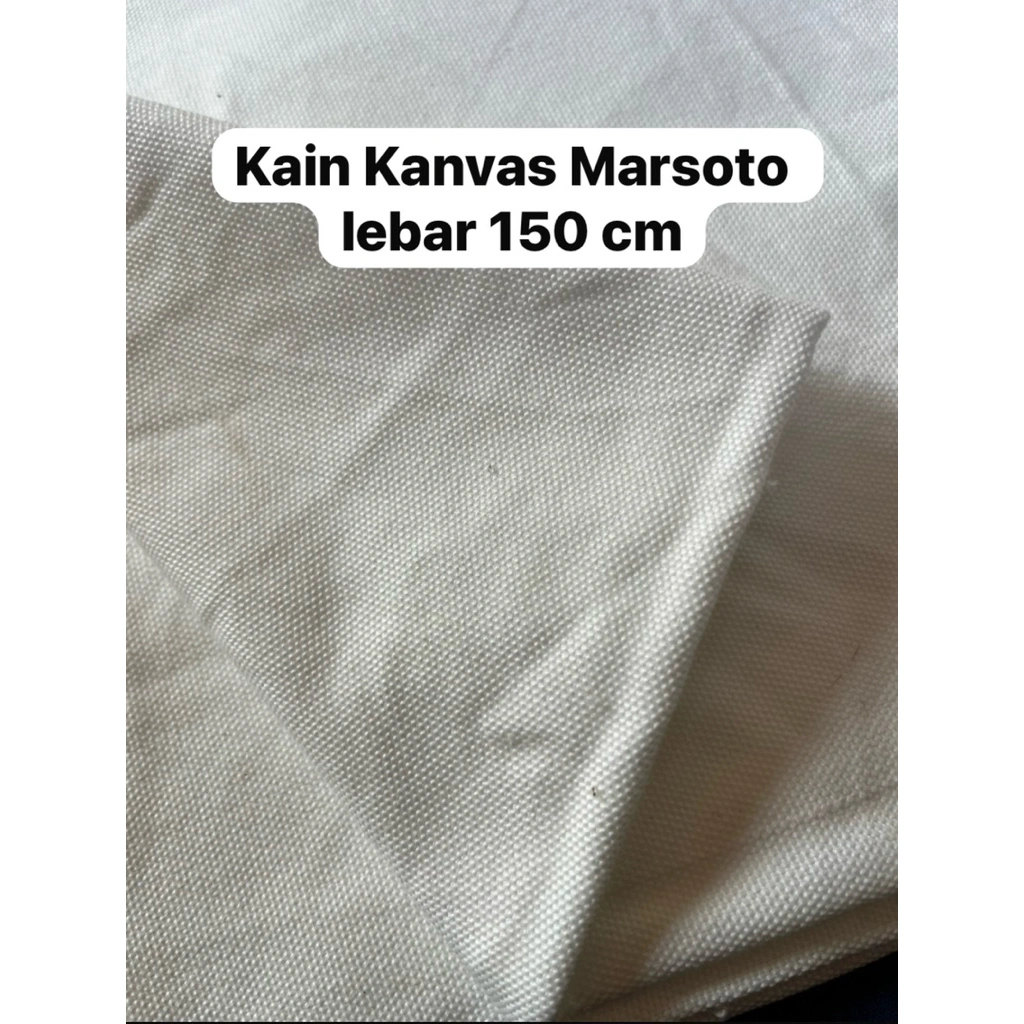 Kain Greige / Blacu Kanvas Marsoto Tebal Canvas Lukis Totebag