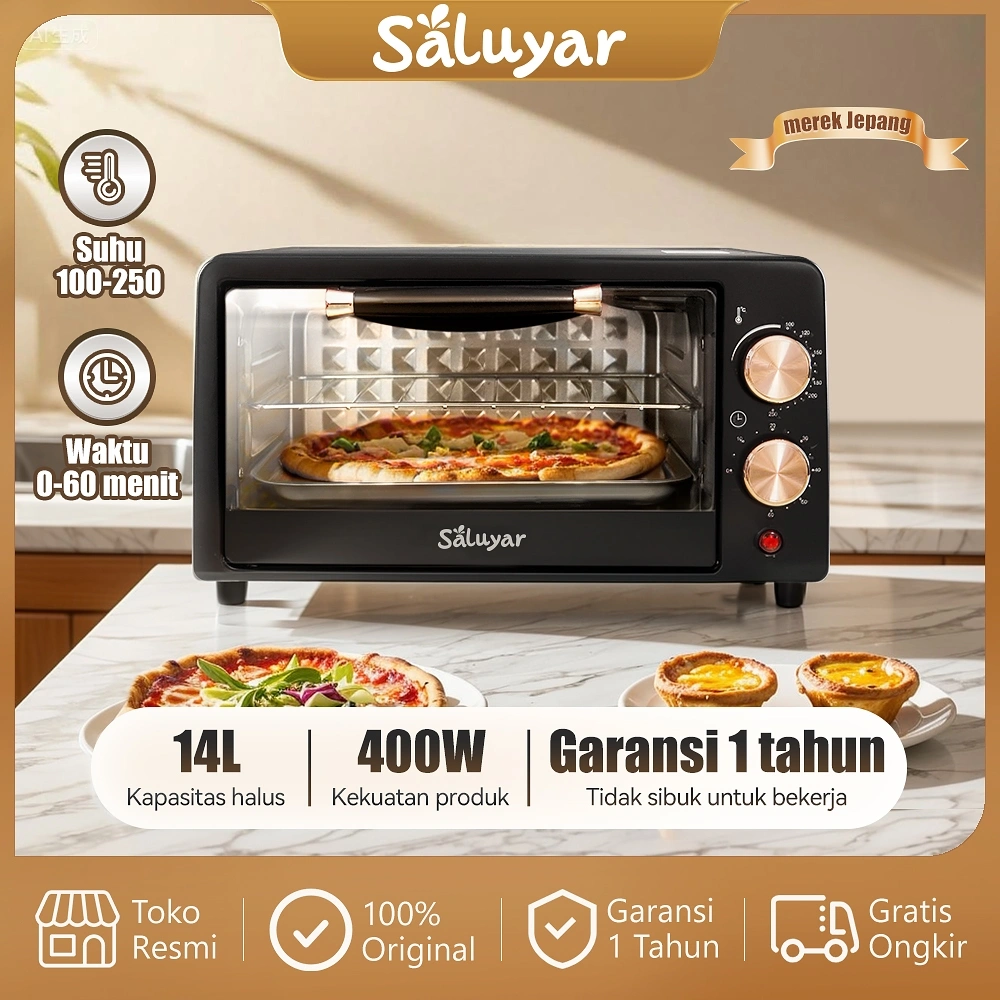 Saluyar KX1251 Oven Listrik Low Watt 12L kualitas yang baik Pemanggang Kue