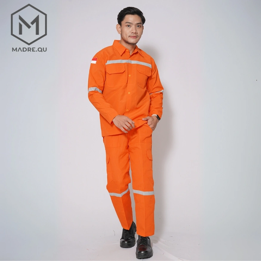 Wearpack Safety Setelan Kemeja & Celana Panjang Lengan Panjang Scotlight – Baju Kerja Lapangan, Proyek, Pabrik, Bengkel