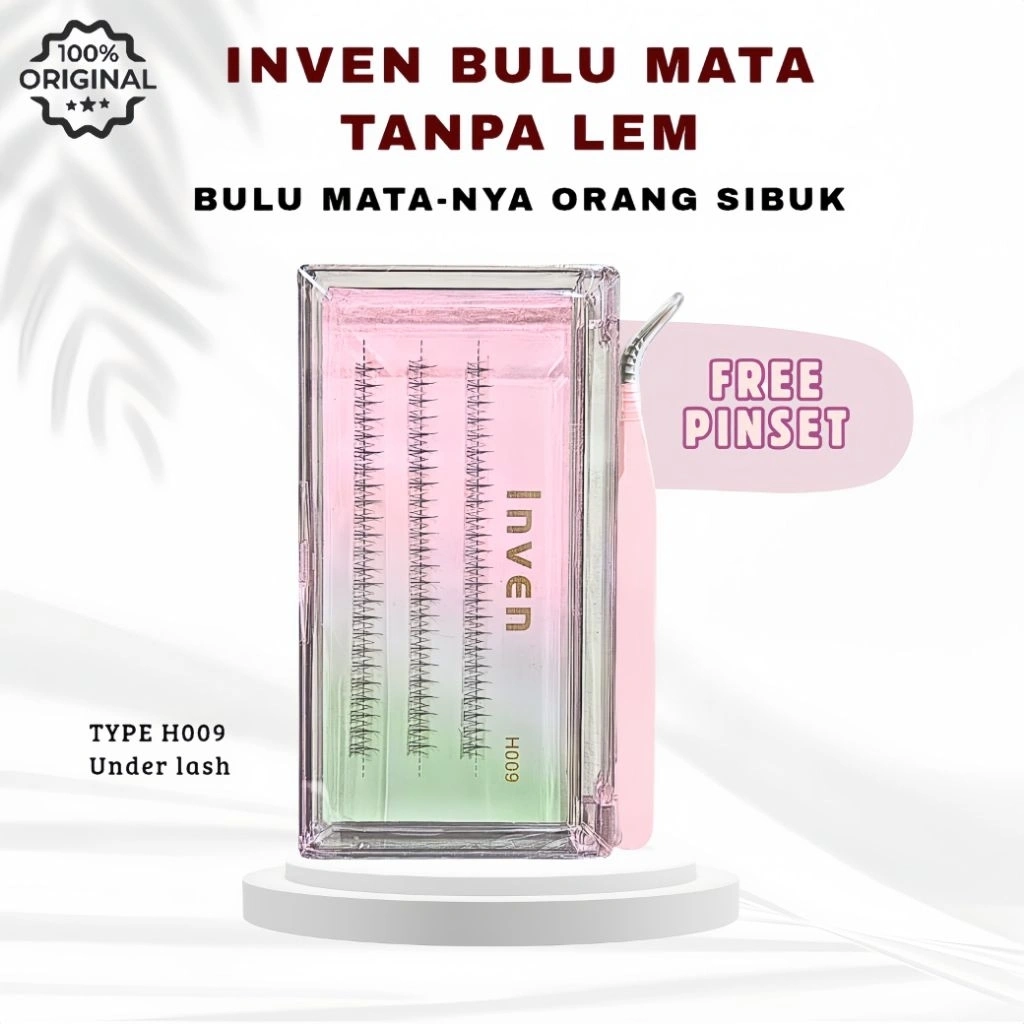 {BULUMATA TANPA LEM } inven eyelash H009 UNDERLASH (bulu mata tanpa lem) extension extensions lembut ringan di bulu mata bawah