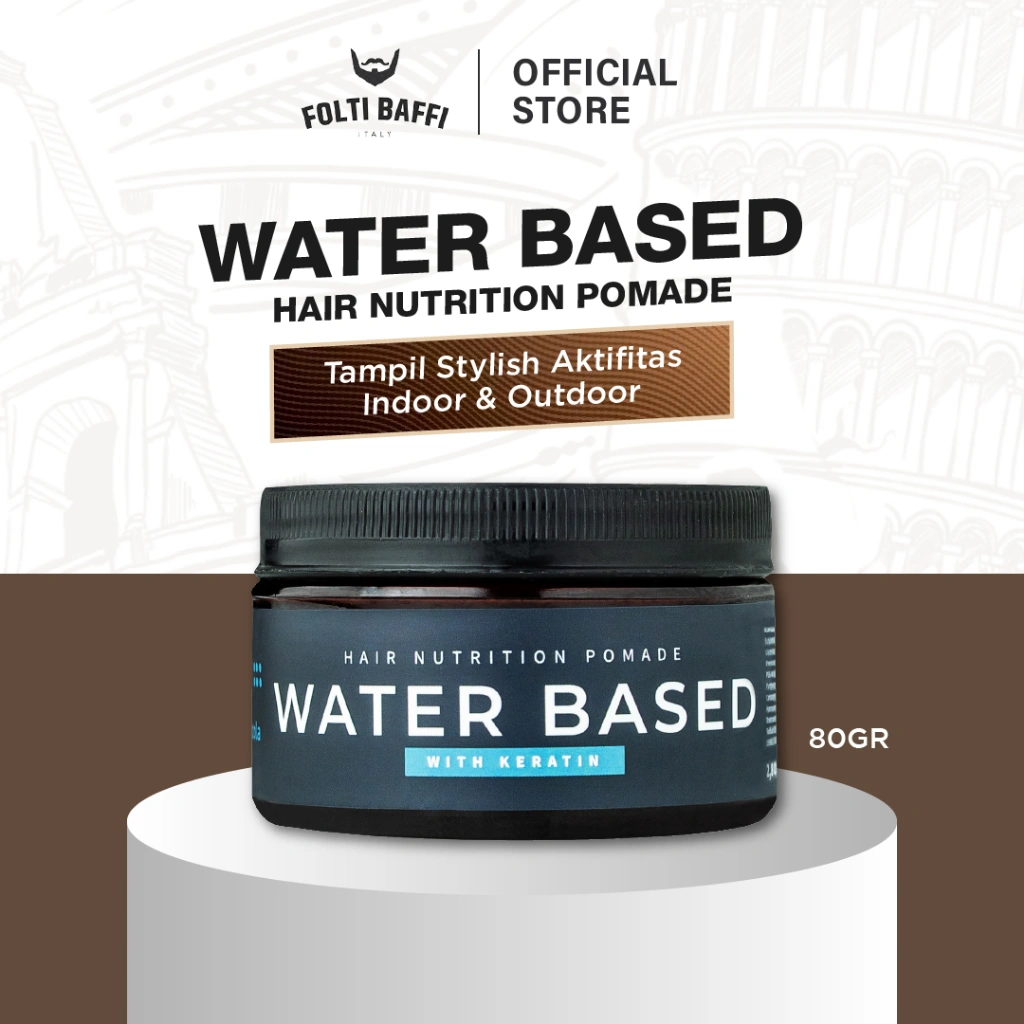 Folti Baffi - Hair Nutrition Pomade Water Based Wet Look - 80 gr