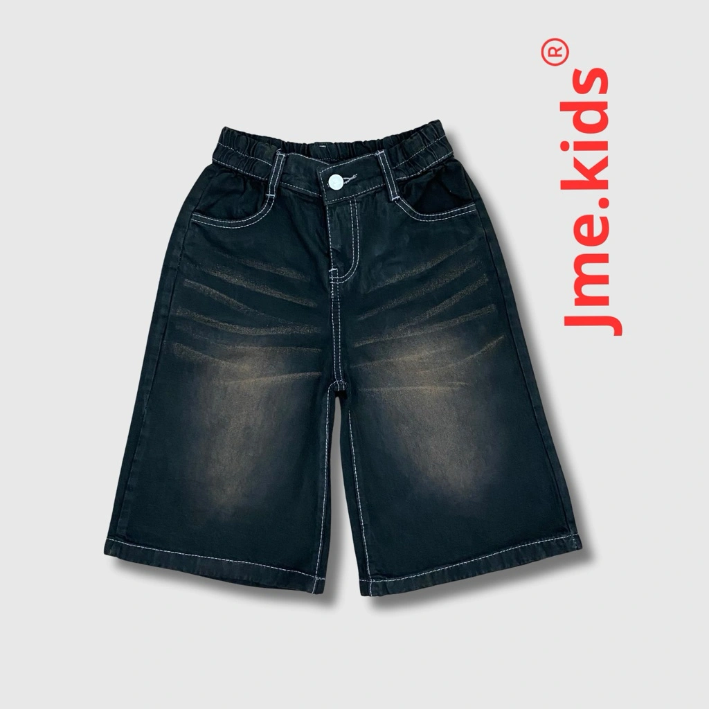 JME Kids - Celana Baggy Jorts Unisex Bahan Jeans Untuk Anak Usia 6th-13th