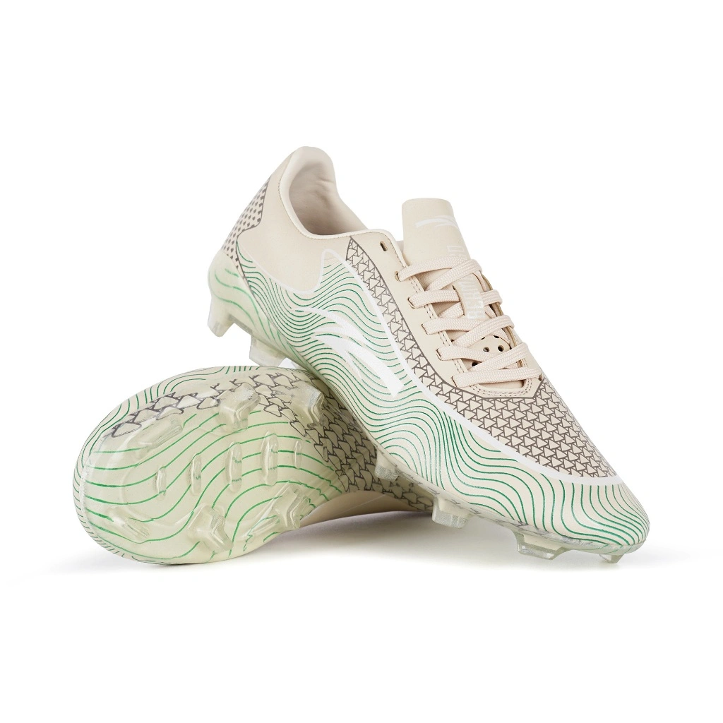 Sepatu Sepak Bola Bermen'go Veloci Alegre FG Cream Ice Flint Grey/Green