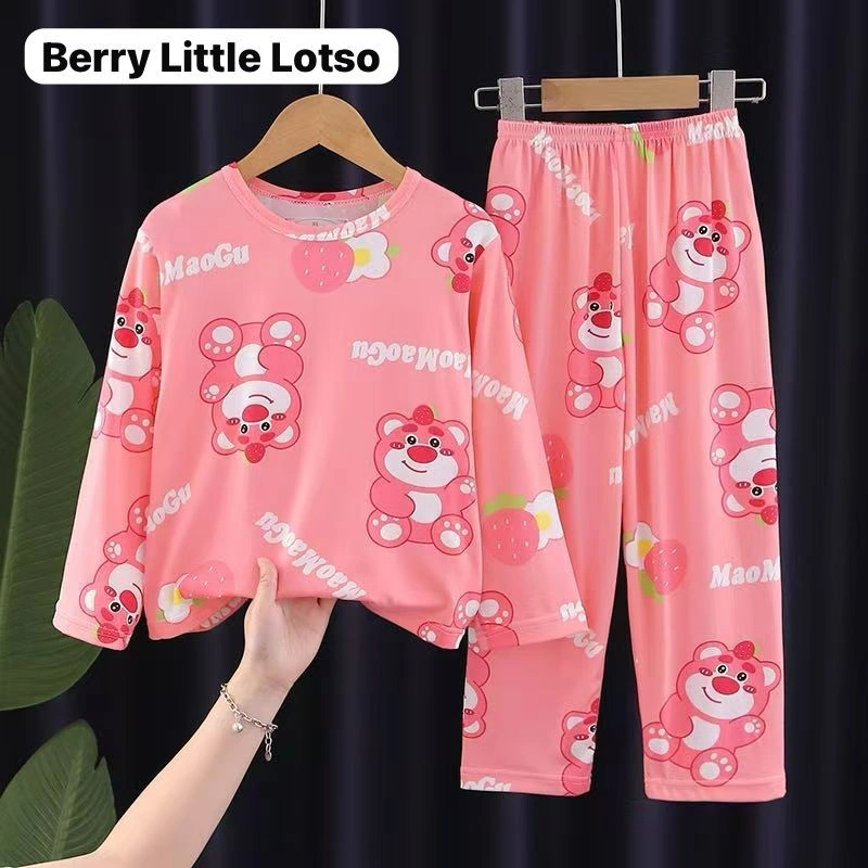 Piyama / Baju Tidur Anak Perempuan Motif Karakter Umur 4-15 Tahun Bahan Katun