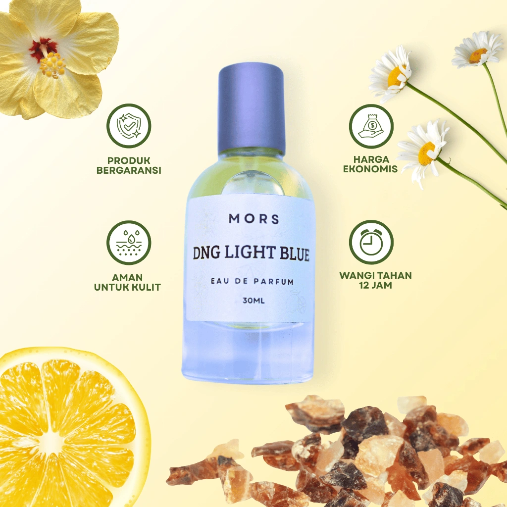 MORS - DnG Light Blue Parfum Unisex Pria Wanita | EDP Premium 30ml | Wangi Citrus Tahan Lama 12 jam