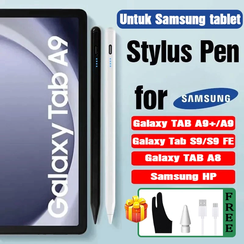 Stylus Pen for Samsung Galaxy tab A9/S9 FE Stylus pen universal Samsung Galaxy tab A9/A8/A7 Untuk tablet Samsung HP palm rejction Stylus Pen