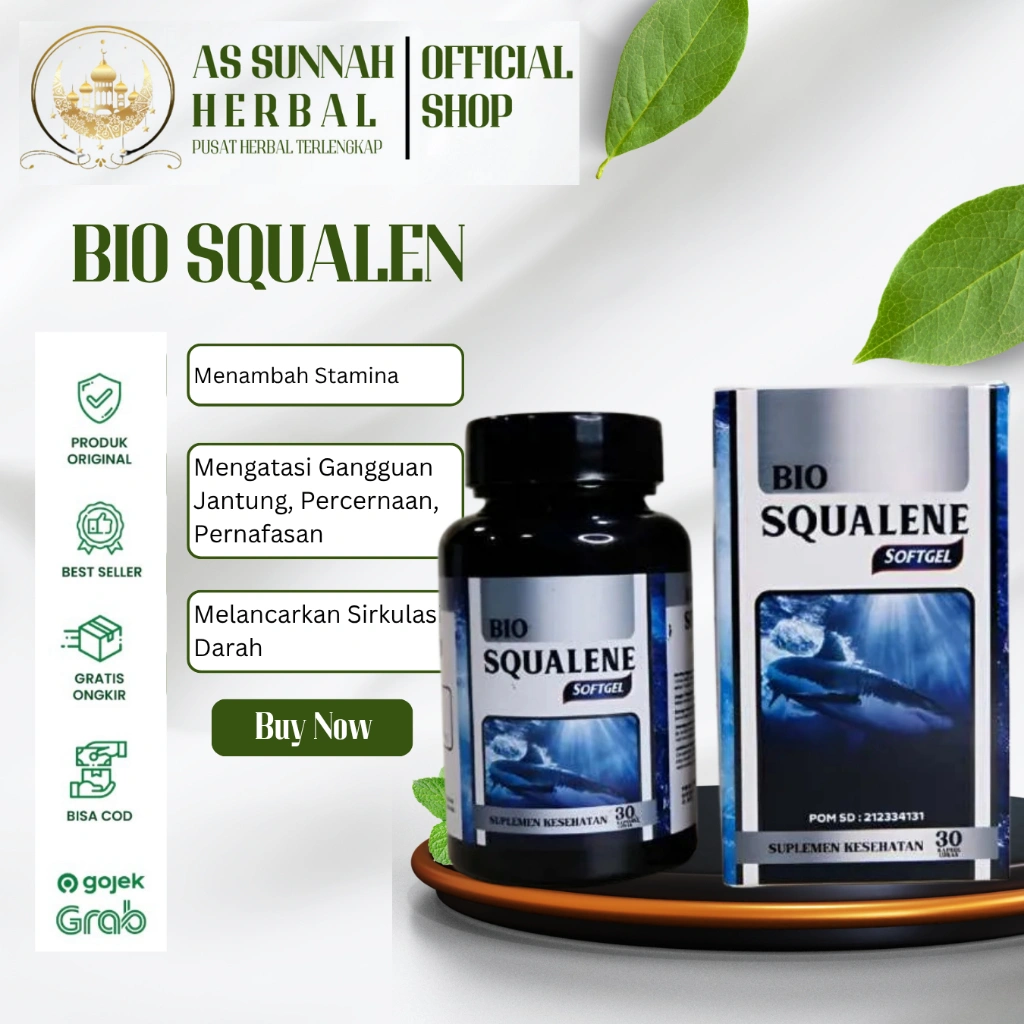 Bio Squalene Softgel Original Minyak Ikan Omega 3 6 9 Fish Oil Vitamin Untuk Anak Dan Dewasa