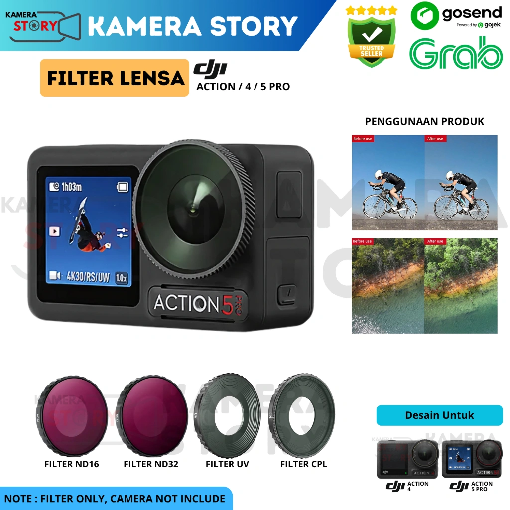 Filter Set Filter CPL Polarizer / ND16 / ND32 / Filter UV For DJI Osmo Action 5 Pro / DJI Action 4