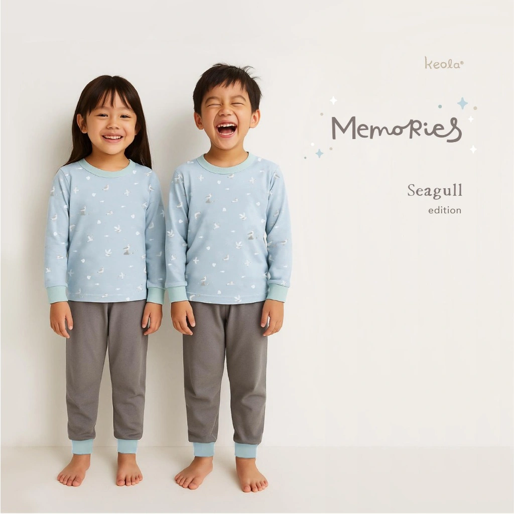 CB - Keola Setelan Piyama Memories Series / Setelan Tidur Piyama Anak Estetik, Lucu dan Nyaman Baju Tidur Anak Premium