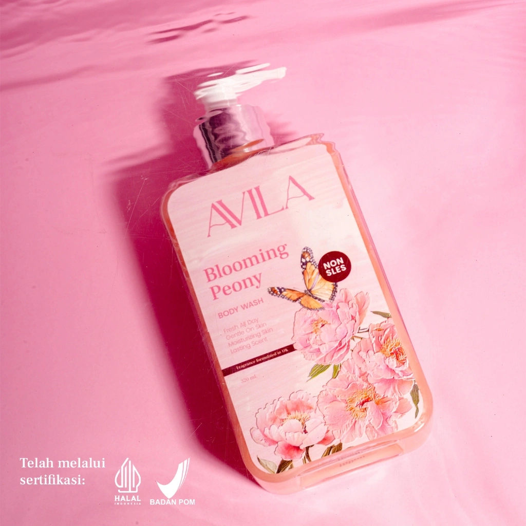 Avila Body Wash Blooming Peony - Non SLES - 320 ML