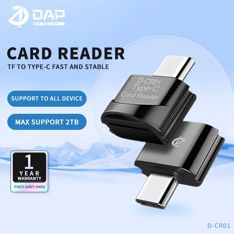 DAP D-CR01 Card Reader Type C to TF Transmission Speed 480Mbps Maximum Support 2TB- Garansi 1 Tahun