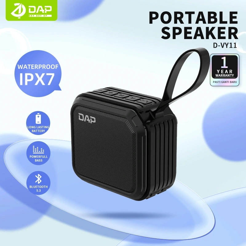 DAP  D- VY11 Speaker Bluetooth Portabel Luar Ruangan IPX7 FULL Bass Berat Mendukung Radio FM Bluetooth 5.3
