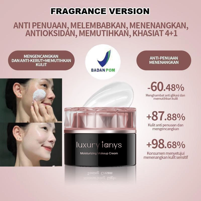 【Fragrance Version】luxury ianys day cream niacinamide Whitening 50g cream Skincare Glowing krim jerawat Brightening Body cream