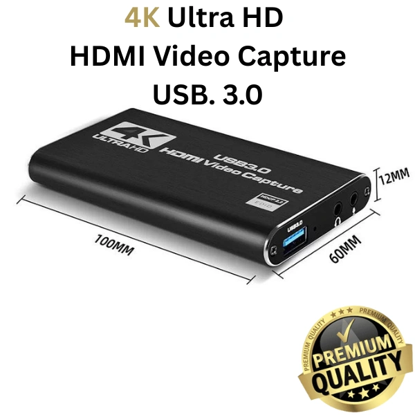 4K Ultra HD HDMI Video Capture Card Adapter Record Box USB3.0 4K Video Capture HDTV Support OBS
