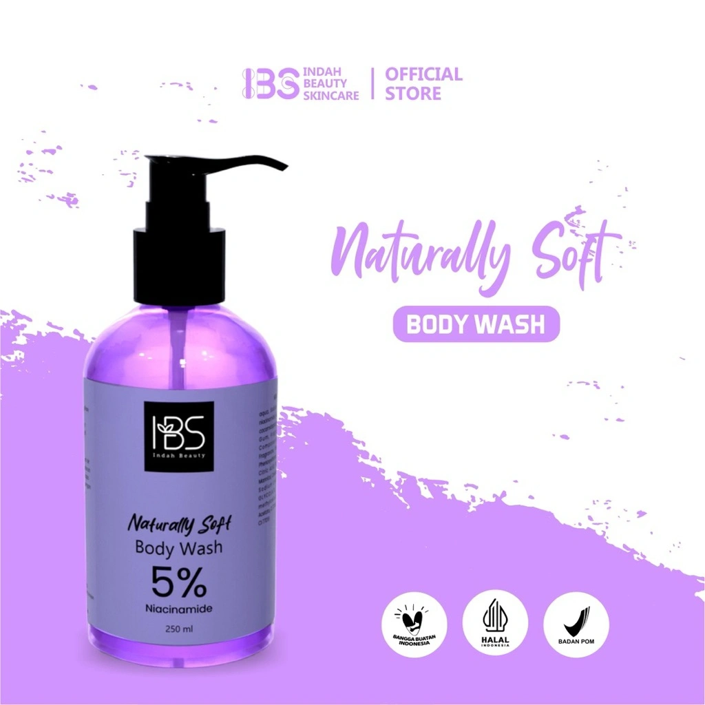 IBS Shower Gel Naturally Soft | Sabun Mandi Brightening & Lembut di Kulit BPOM 250ml