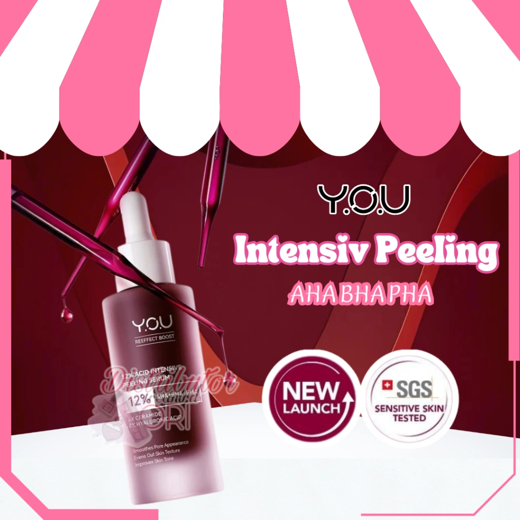 YOU 12% ACID INTENSIVE PEELING SERUM AHA BHA PHA Serum Eksfoliasi Untuk Kulit Cerah dan Halus 30ML