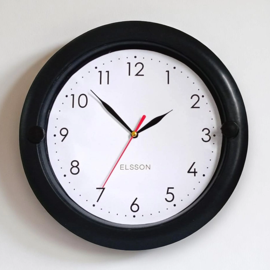 Jam Dinding Minimalis Modern Warna Putih 25cm Elsson E726