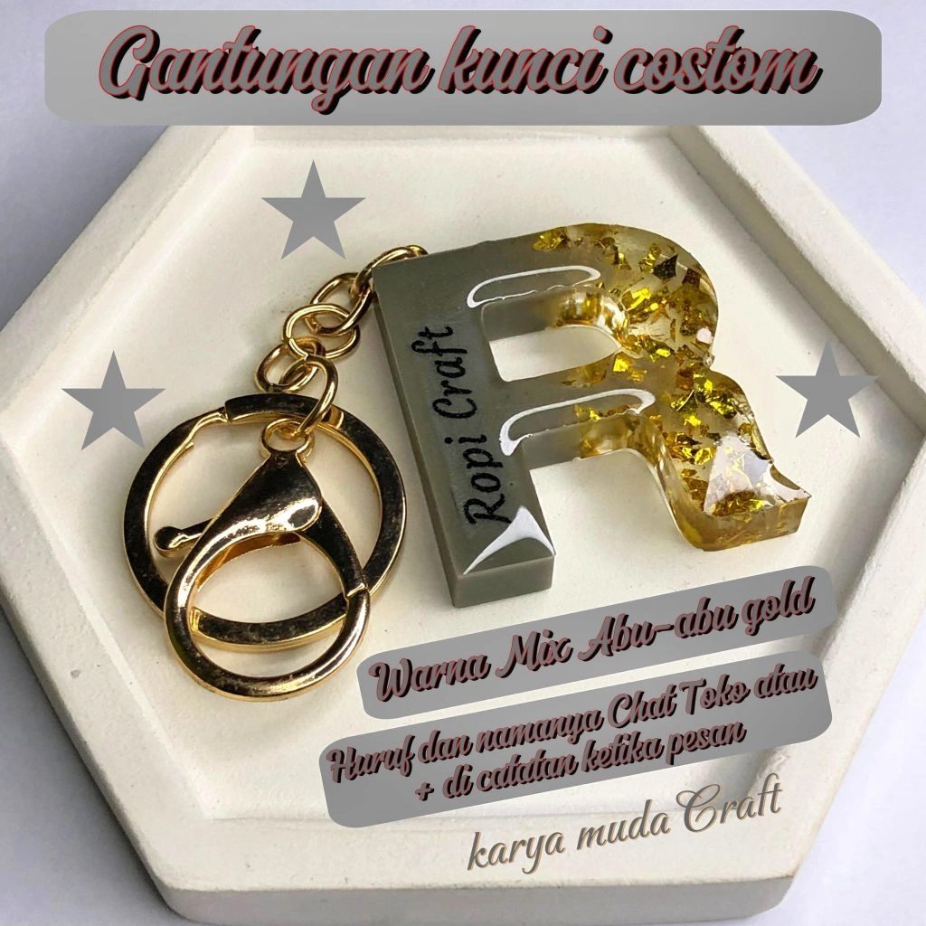 *Gantungan kunci inisial Huruf Ganci Gantungan Gantingan Kunci Konci Tag Key Chain Inisial Huruf Alphabet Resin Motor Mobil Tas Plat Nomor Custom Costume Kostum Nama Sendiri Lucu Aesthetic Unik Keren Premium Kece Couple Imut kecil Banyak Murah*
