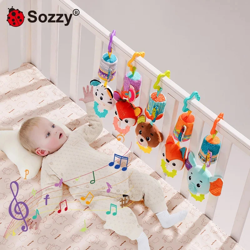SOZZY Boneka Kerincingan Mainan Gantungan Stroller Car Seat Tempat Tidur Bayi Teether Squeaky